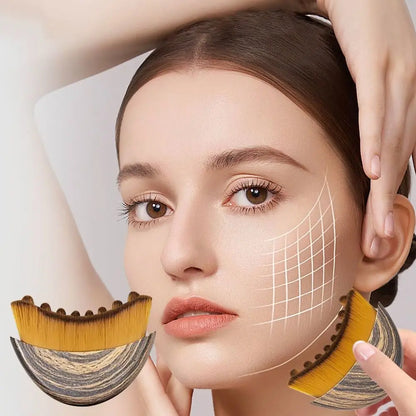 Portable Lymphatic Contour Face Brush Multi-function Chin Reduce Puffiness Lymphatic Drainage Face Brushs Facial Sculpting Tool