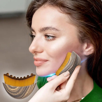 Portable Lymphatic Contour Face Brush Multi-function Chin Reduce Puffiness Lymphatic Drainage Face Brushs Facial Sculpting Tool